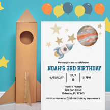 Jungen Niedlicher Kindergeburtstag im Weltraum Was