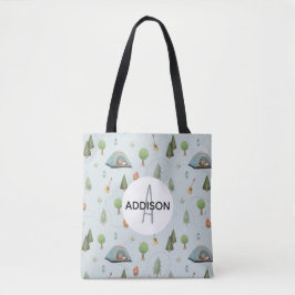 Jungen Niedliches Camping Bärenmuster und Name Kin Tasche
