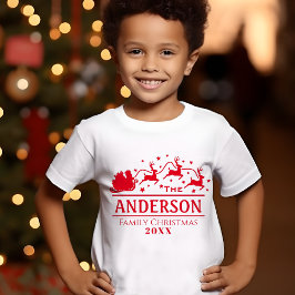Jungen Personalisierter Weihnachtsurlaub T-Shirt