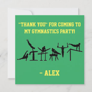 Jungen PERSONALISIERTES GYMNASTICS-PARTY Dankeskarte