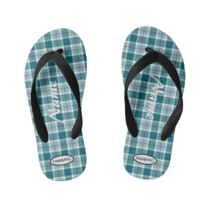 Jungen-Plaid-Flip-Flops HAMbWG Kinderschlappen Kinderbadesandalen