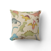 Jungen-Raum-Dinosaurier-Muster-beige Bett-Kissen