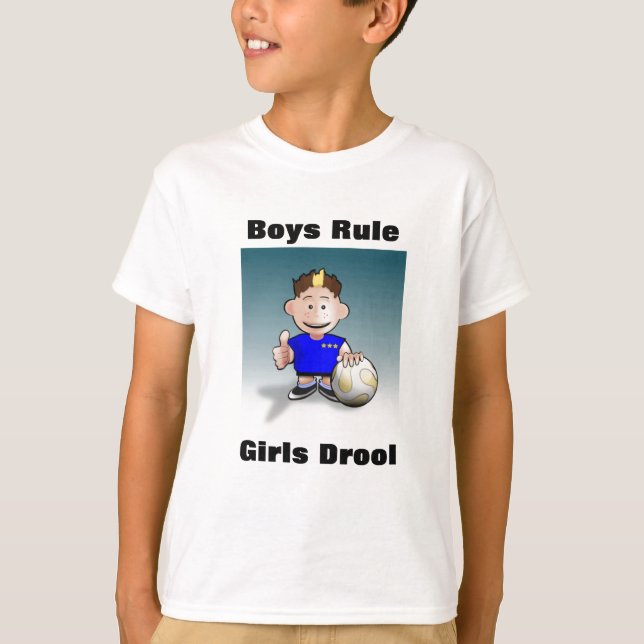 Jungen Regel, Mädchen-Geifer-Jungen-T - Shirt (Vorderseite)