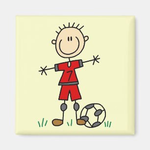 Jungen-rote einheitliche Fußball-T - Shirts und Magnet