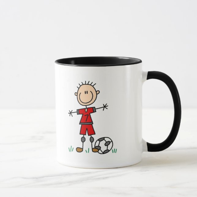 Jungen-rote einheitliche Fußball-T - Shirts und Tasse (Rechts)