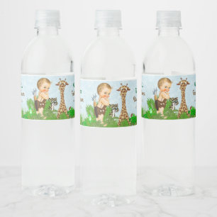 Jungen-Safari-Baby-Shower-Wasserflaschen-Etiketten