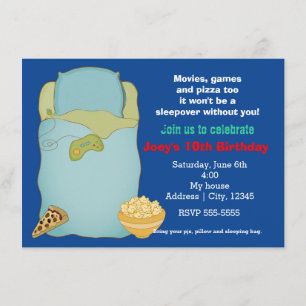 Jungen Schlafparty Geburtstagseinladung Einladung