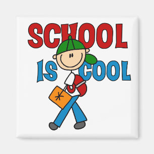 Jungen-Schule ist cool Magnet