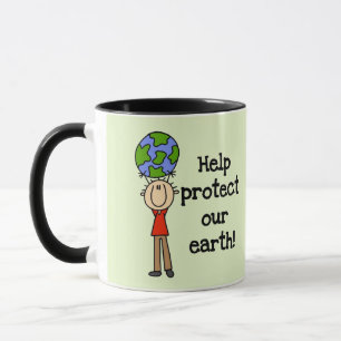 Jungen schützen unsere Erde T-Shirts und Geschenke Tasse