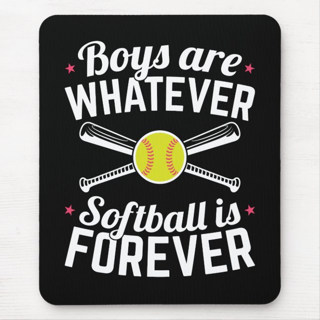 Jungen sind, was immer Softball für immer ist Mousepad (Vorne)