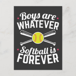 Jungen sind, was immer Softball für immer ist Postkarte