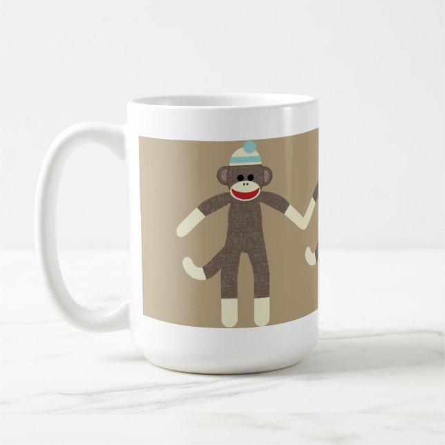Jungen-Socken-Affefreund-Tasse Kaffeetasse (Links)