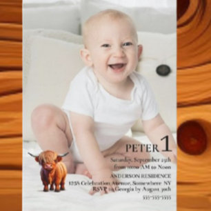 Jungen-Special zum 1. Geburtstag Einladung