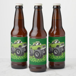 Jungen St. Patricks Day Kleinkind Glücklicher Mons Bierflaschenetikett
