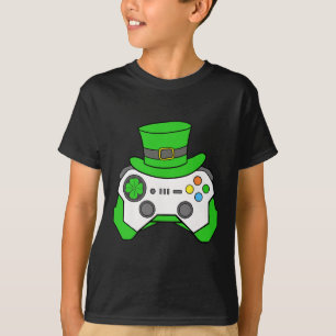 Jungen St. Patricks Day Videospiel-Controller Herr T-Shirt