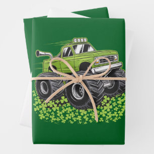 Jungen St. Patricks Tag Kleinkind Glücklicher Mons Geschenkpapier Set
