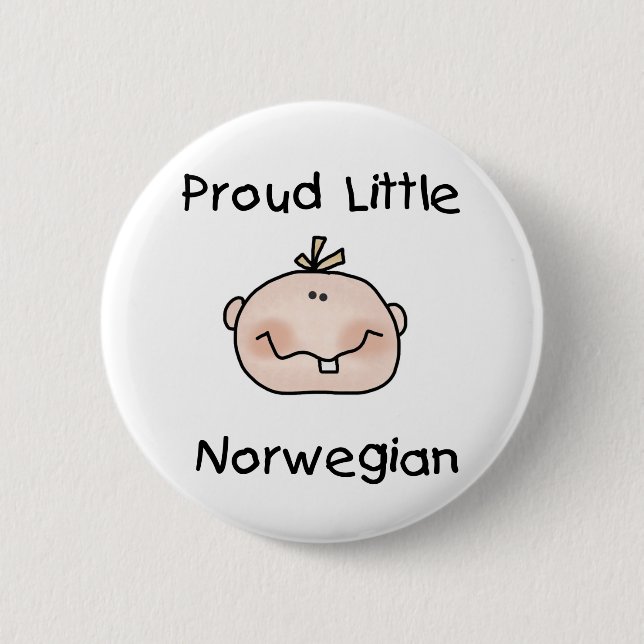Jungen-stolzer wenig Norweger Button (Vorderseite)