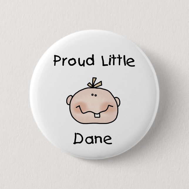 Jungen-stolzes dänisches Baby Button (Vorderseite)