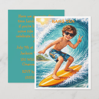 Jungen-Surfpärty Digitale Download-Einladung Einladung