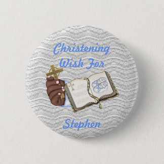 Jungen-Taufbuch Button