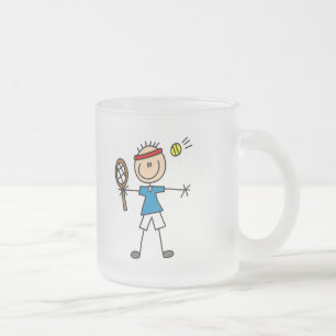 Jungen-Tennis-Spieler-T-Shirts und Geschenke Mattglastasse