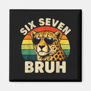 Jungen Tierprint Kleidung sechs sieben bruh Gepard Magnet