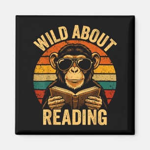 Jungen Tierprint Kleidung wild auf Lesen Magnet