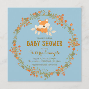 Jungen Wald Fuchs Baby Shower Einladung