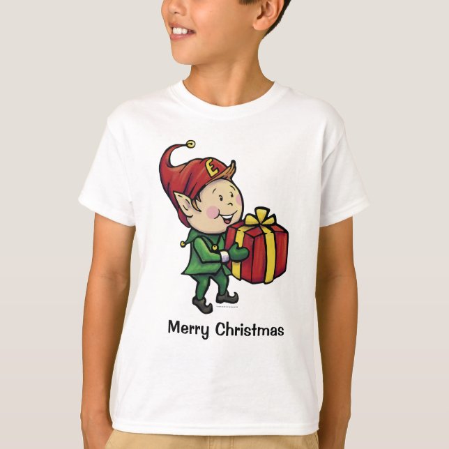 Jungen-Weihnachtself-T - Shirt (Vorderseite)