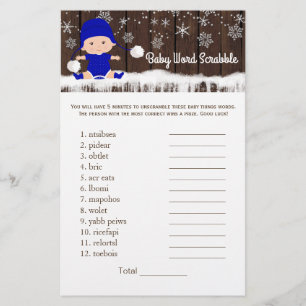 Jungen-Wortverwirrung-Nursery-Reim-Baby-Shower-Spi Flyer