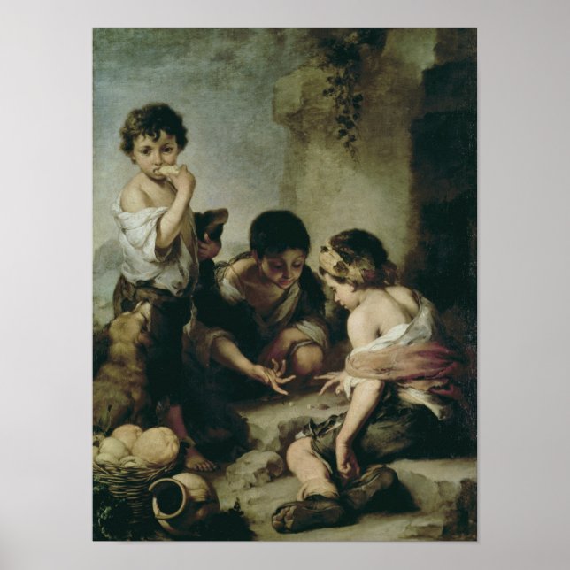 Jungen, Würfel, c.1670-75 Poster (Vorne)