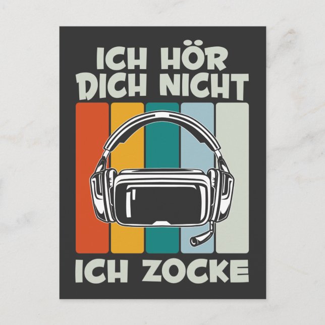 Jungen Zocker Gamer Videospiel Zocken Postkarte (Vorderseite)