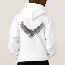 Jungenadler-Sturzfluglinie Kunst scherzt Hoodie