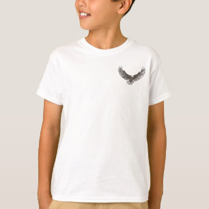 Jungenadler Swooplinie Kunst scherzt T - Shirt