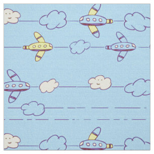 Jungenblauflugzeuge Stoff