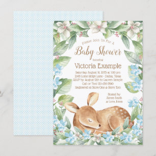 Jungenhirsch-Kitz-Baby-Shower-Einladungen Einladung
