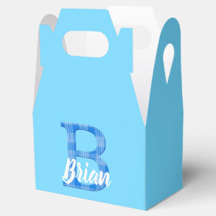 Jungenname kundenspezifischer Karo-Buchstabe B kun Geschenkschachtel