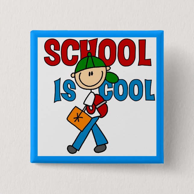 Jungenschule ist cool button (Vorderseite)