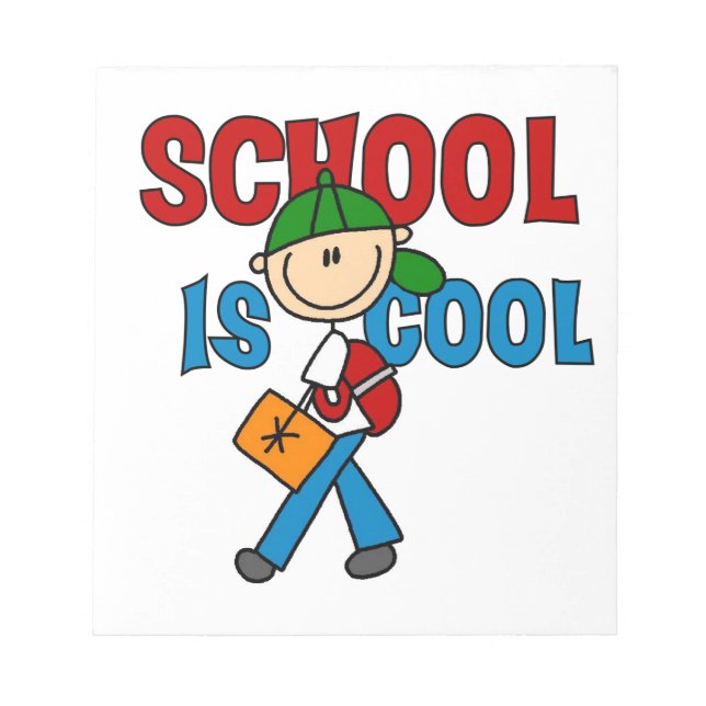 Jungenschule ist cool notizblock (Vorderseite)