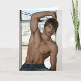 Junger Beefcake Karte