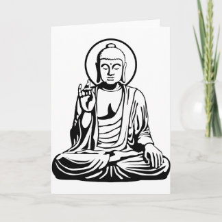 Junger Buddha No.1 (Schwarz-weiß) Karte