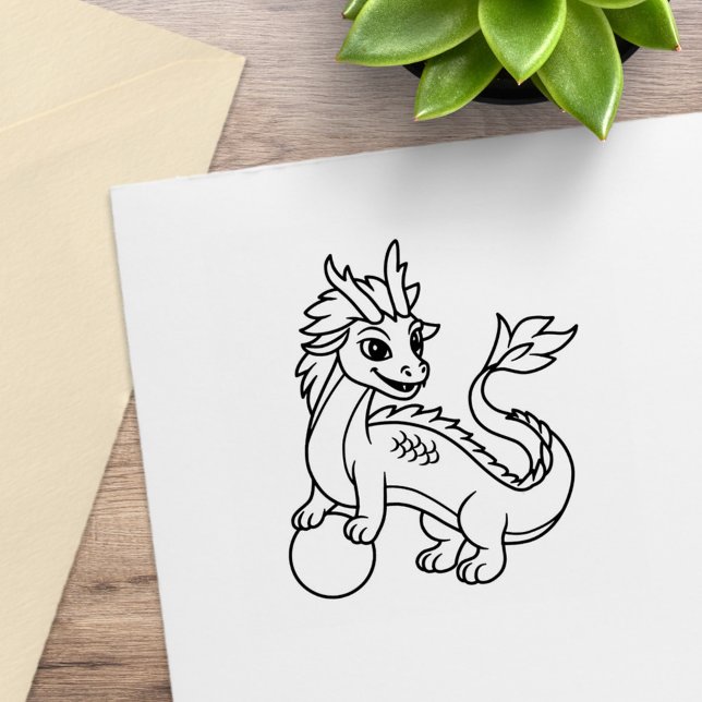 Junger chinesischer Drache Gummistempel (Von Creator hochgeladen)