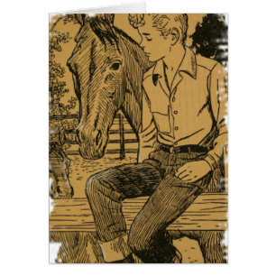 Junger Cowboy und sein Pferd
