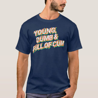 Junger Dumm Voll Von 80er Retro-Stil Typografisch T-Shirt