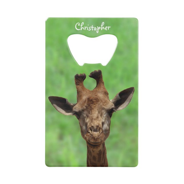 Junger Giraffen-Flaschen-Öffner Kreditkartenflaschenöffner (Vorderseite)