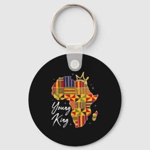 Junger König Art afrikanischer Druck Kente Stoff M Schlüsselanhänger