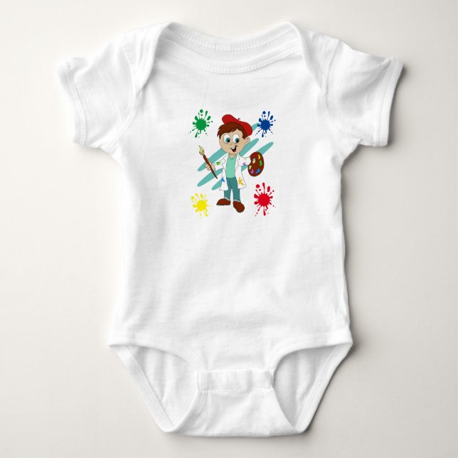 Junger Künstler, Maler Baby Strampler (Vorderseite)