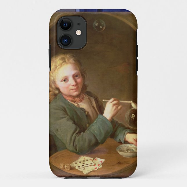 Junger Mann-durchbrennenblasen von einem Case-Mate iPhone Hülle (Rückseite)