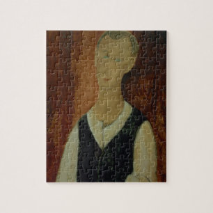 Junger Mann mit schwarzen Waistcoat, 1912 (Öl kan