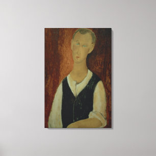 Junger Mann mit schwarzen Waistcoat, 1912 (Öl kan Leinwanddruck